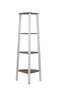 Hoekkast Stoer metaal hout industrieel design boekenkast 125 cm hoog wit
