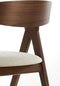 Alosno eetkamerstoel - hout bruin+beige
