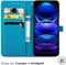 iMoshion Hoesje Geschikt voor Xiaomi Redmi Note 12 Hoesje Met Pasjeshouder - iMoshion Mandala Bookcase - Turquoise