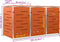 vidaXL - Containerberging - driedubbel - 207x77,5x112,5 - cm - roestvrij - staal