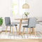 vidaXL - Eetkamerstoelen - 2 - st - stof - lichtgrijs