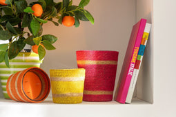 J-Line Geurkaars Mand Wax Geel Medium - 55 Uur