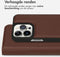Accezz iPhone 13 Pro - Wallet Book Case - Echt Nappa leer met uitneembare backcover - Bruin