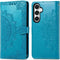 imoshion Hoesje Geschikt voor Samsung Galaxy S23 FE Hoesje Met Pasjeshouder - imoshion Mandala Bookcase - Turquoise