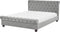 Beliani AVALLON - Waterbed - Grijs - Fluweel