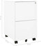 vidaXL - Ladeblok - verrijdbaar - 39x45x67 - cm - staal - wit