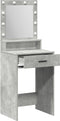 vidaXL - Kaptafel - met - LED-verlichting - - - Betonnen - Grijs, - 50 - x - 41 - x - 135 - cm