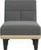 vidaXL - Chaise - longue - stof - donkergrijs