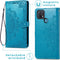 iMoshion Hoesje Geschikt voor Oppo A15 Hoesje Met Pasjeshouder - iMoshion Mandala Bookcase - Turquoise