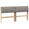 Gestoffeerd hoofdbord Taupe 150 cm Massief grenenhout