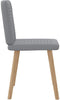 vidaXL - Eetkamerstoelen - 2 - st - stof - lichtgrijs