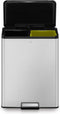 EKO - Essential Recycler pedaalemmer 20+20 ltr, EKO - Stainless steel - mat RVS