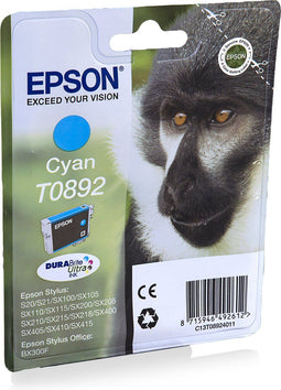 Epson T0892 - Inktcartridge - Origineel - Cyaan - 3.5 ml (1 stuk)