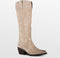 PS Poelman CILLY - Dames Cowboylaarzen - Suède - Taupe - Maat 36
