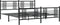 vidaXL - Bedframe - met - voetbord - zonder - matras - metaal - zwart - 180x200 - cm