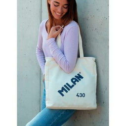 Milan - Winkeltas - Opvouwbaar met veiligheidsblok - Beige