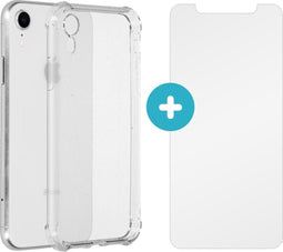iMoshion Hoesje met screenprotector Geschikt voor iPhone Xr Hoesje met screenprotector - iMoshion Anti-Shock Backcover + Premium - Transparant