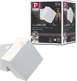 Paulmann Cybo - LED-wandlamp 2x3,5W 2700K 200lm IP65 Wit Aluminium (2 stuks)
