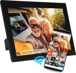 Denver PFF1037 - Digitale Fotolijst 10.1 inch - Glas Display - HD - Frameo App - WiFi - 16GB - Zwart