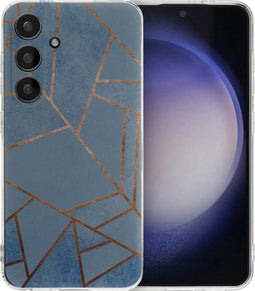 imoshion Hoesje Geschikt voor Samsung Galaxy S24 Hoesje Siliconen - imoshion Design hoesje - Meerkleurig / Blue Graphic