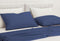 Zohome Kussensloop Satinado - Kussenhoes van 40x80 cm - Set van 2 stuks - 100% Katoen-Satijn - Blauw