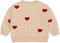 Konges Sløjd Lou Sweatshirt/Trui met hartjes - Shifting Sand