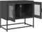 vidaXL - Tv-meubel - 68x39x60,5 - cm - koudgewalst - staal - zwart
