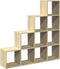 vidaXL - Kamerscherm - / - boekenkast - 131,5x29x131,5 - cm - hout - sonoma - eiken