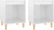 vidaXL - Nachtkastjes - 2 - st - 40x35x50 - cm - hoogglans - wit
