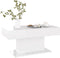vidaXL - Salontafel - 96x50x45 - cm - bewerkt - hout - hoogglans - wit
