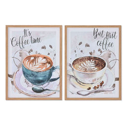 Schilderij Home ESPRIT Bruin Grijs Vintage 30 x 1,8 x 40 cm (2 Stuks)