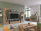 Furnilux Freno - Vitrinekast met verlichting - 37x60x194cm - Grijs Eiken