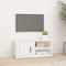 vidaXL - Tv-meubel - 80x31,5x36 - cm - bewerkt - hout - wit