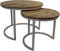 HSM Collection Salontafel Ronin Set van 2 Naturel/Wit Mangohout/Metaal