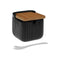 Suikerpot Versa Zwart Keramisch Bamboe Dolomite 8,3 x 8,3 x 8,3 cm