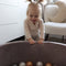 Sunny Boaz Ballenbak inclusief 160 ballen Velvet Grijs – Wit/Grijs/Goud Ø7cm ballen – Ballenbad rond Ø90x30cm