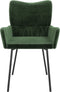 vidaXL - Eetkamerstoelen - 2 - st - fluweel - donkergroen