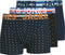 Jack & Jones 3-pack - Heren Boxershorts - Zwart en Donkerblauw met Print