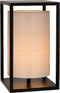 Atmooz - Tafellamp Natal - Slaapkamer / Woonkamer - Industrieel - Zwart en witte kap - Hoogte 35cm - Metaal