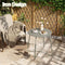 eSituro Ronde Tuin- en Balkon Tafel - Ø48 x H45 cm - Metaal Grijs
