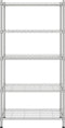 vidaXL Opbergrek 5-laags 250 kg 90x35x180 cm chroomkleurig