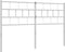 vidaXL - Hoofdbord - 140 - cm - metaal - wit