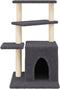 vidaXL - Kattenmeubel - met - sisal - krabpalen - 83,5 - cm - donkergrijs