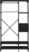 vidaXL - Kledingkast - met - lades - 100x40x180 - cm - bewerkt - hout - zwart