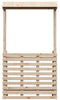 vidaXL - Tuinbartafel - met - dak - 112,5x57x195,5 - cm - massief - hout