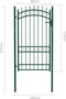vidaXL - Poort - met - speerpunten - 100x175 - cm - staal - groen