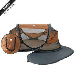 Deryan Baby Luxe - Campingbedje - Inclusief zelfopblaasbare matras - Caramel