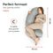 Rustige Nacht® Zwangerschapskussen C-vorm - Luxe Satijn hoes - 140CM - Ergonomisch - Hypoallergeen