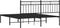 vidaXL - Bedframe - met - hoofdbord - metaal - zwart - 150x200 - cm