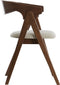 Alosno eetkamerstoel - hout bruin+beige